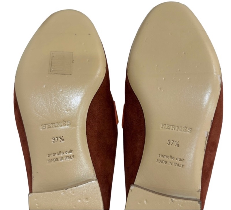 Hermès Doblis三色麂皮絨穆勒鞋 EU 37.5-5