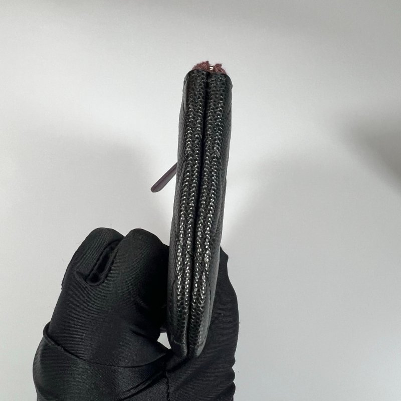 CHANEL 一字拉鍊包荔枝黑 晶片款-3