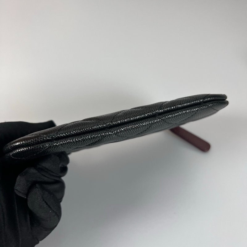 CHANEL 一字拉鍊包荔枝黑 晶片款-4