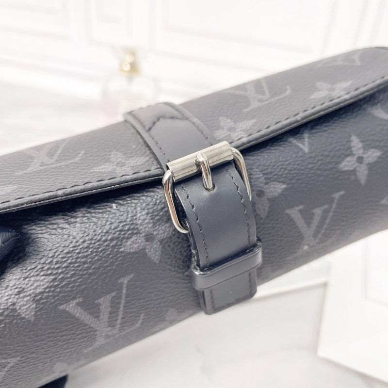 LV 黑武士腕表盒收納盒 19×7×7cm 芯片款 98新配件塵袋表枕-1