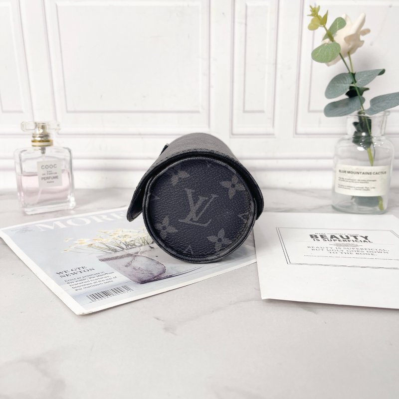 LV 黑武士腕表盒收納盒 19×7×7cm 芯片款 98新配件塵袋表枕-5