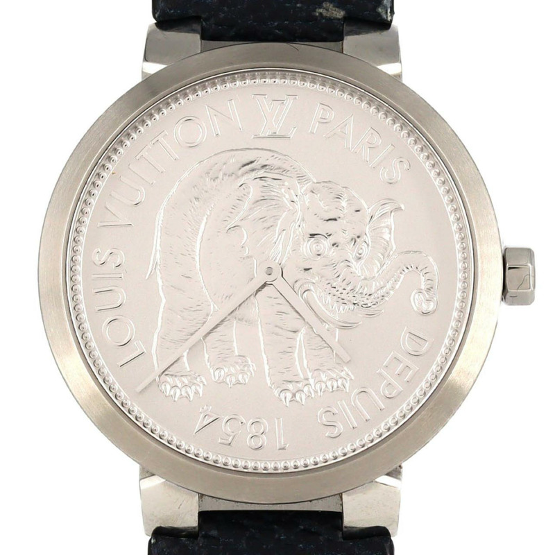路易威登 Tambour Slim Q2D07 不銹鋼石英錶-0
