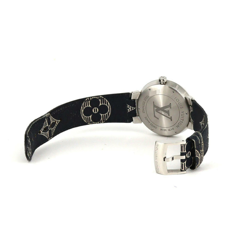 路易威登 Tambour Slim Q2D07 不銹鋼石英錶-6