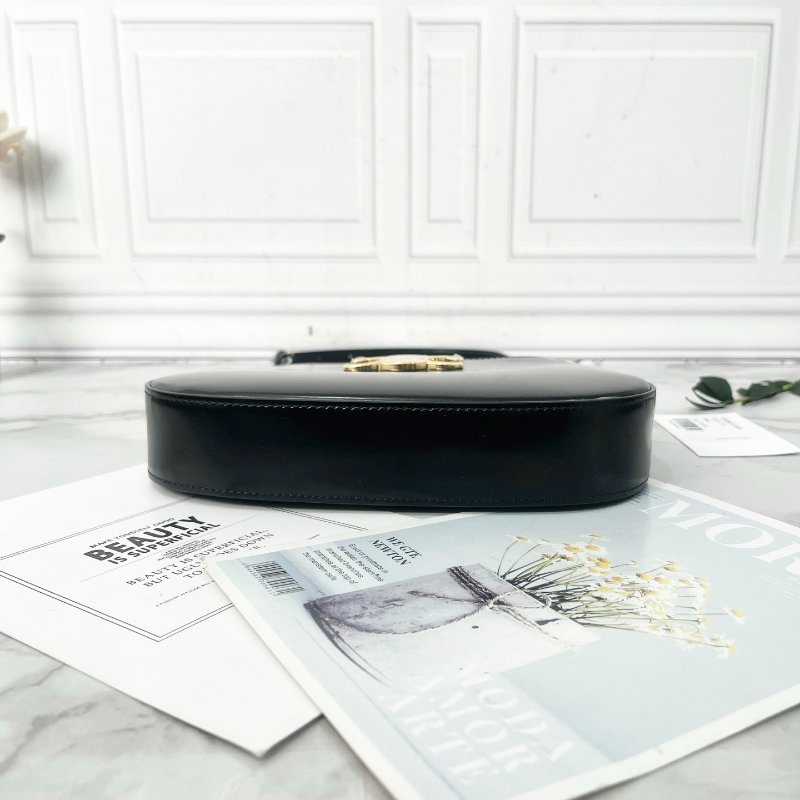 Celine tilly 黑金中號全皮腋下包 22×13.5×4cm 全新閒置配件塵袋-4