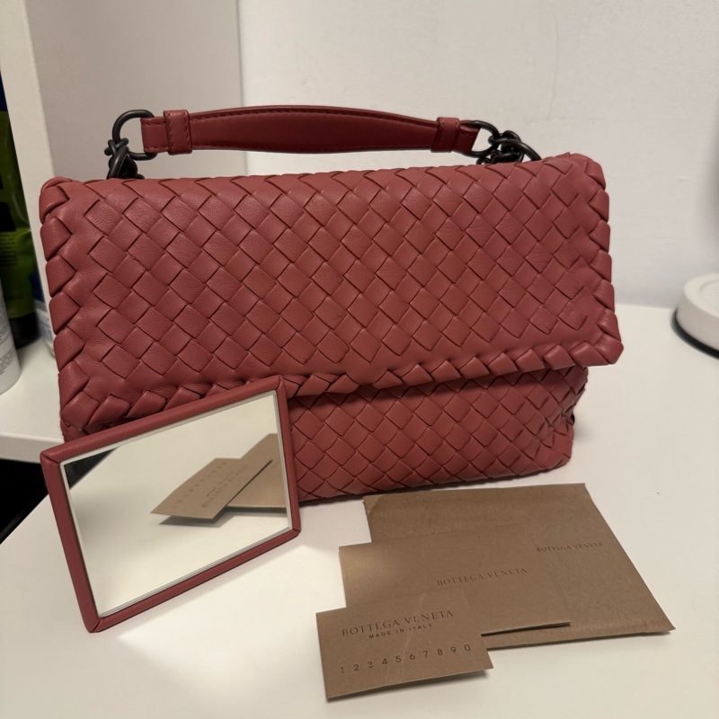 BV Bottega Veneta編織 肩背包 斜背包 兩用包 含隨身鏡-2
