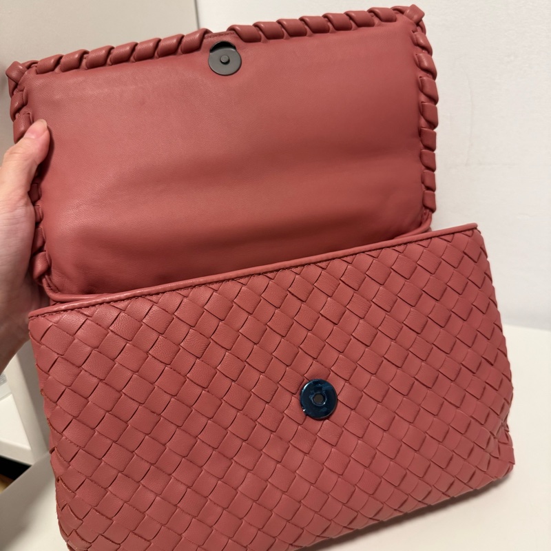 BV Bottega Veneta編織 肩背包 斜背包 兩用包 含隨身鏡-15