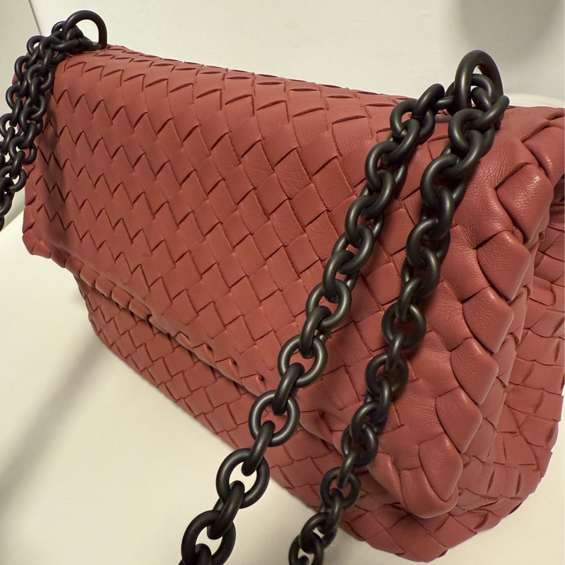 BV Bottega Veneta編織 肩背包 斜背包 兩用包 含隨身鏡-17