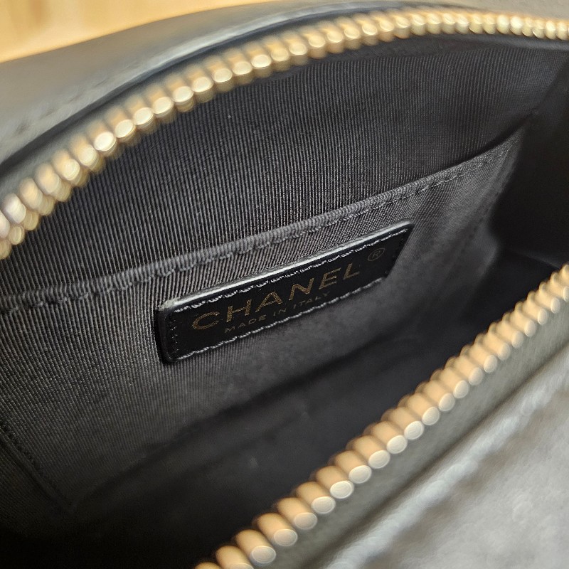 [絕版好物❣️] Chanel黑牛皮菱格縫線皮穿鏈斜背相機包-16