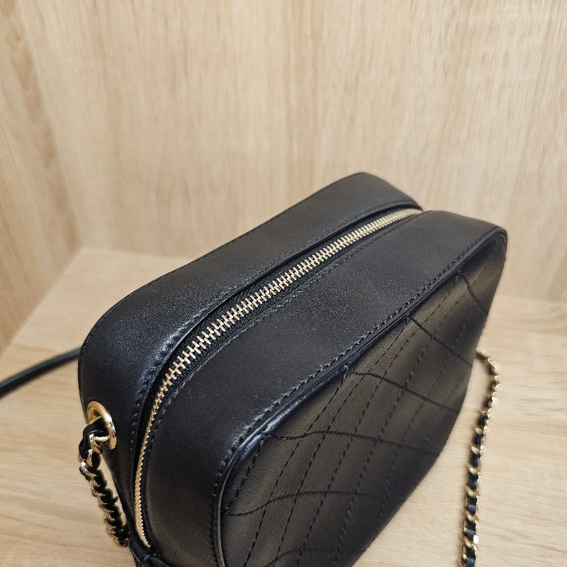 [絕版好物❣️] Chanel黑牛皮菱格縫線皮穿鏈斜背相機包-21