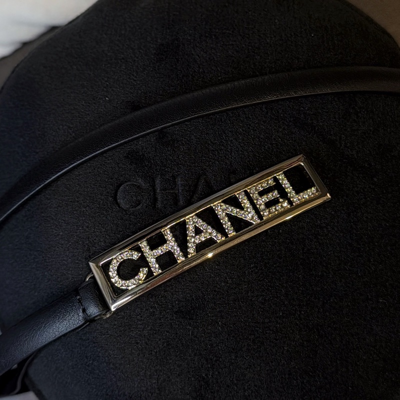 CHANEL 水鑽字母鏤空-黑銀皮帶.腰帶classic-0