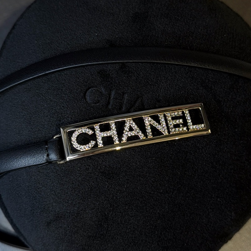 CHANEL 黑銀皮帶-水鑽腰帶classic🪩最甜Chanel 皮帶-5