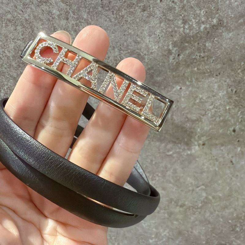 CHANEL 黑銀皮帶-水鑽腰帶classic🪩最甜Chanel 皮帶-8