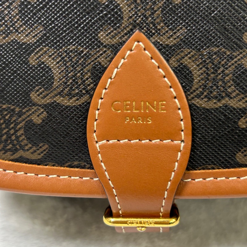 Celine Triomphe Folco 中號 老花馬鞍包-16