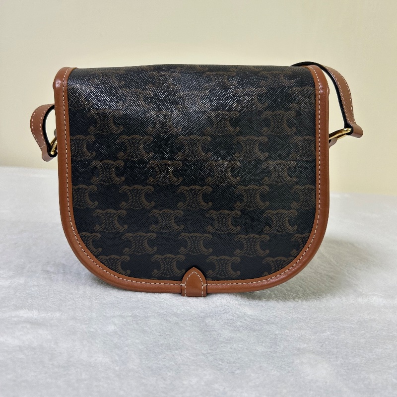 Celine Triomphe Folco 中號 老花馬鞍包-25