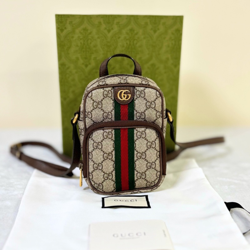 Gucci 雙G Supreme Ophidia 迷你斜背包-0