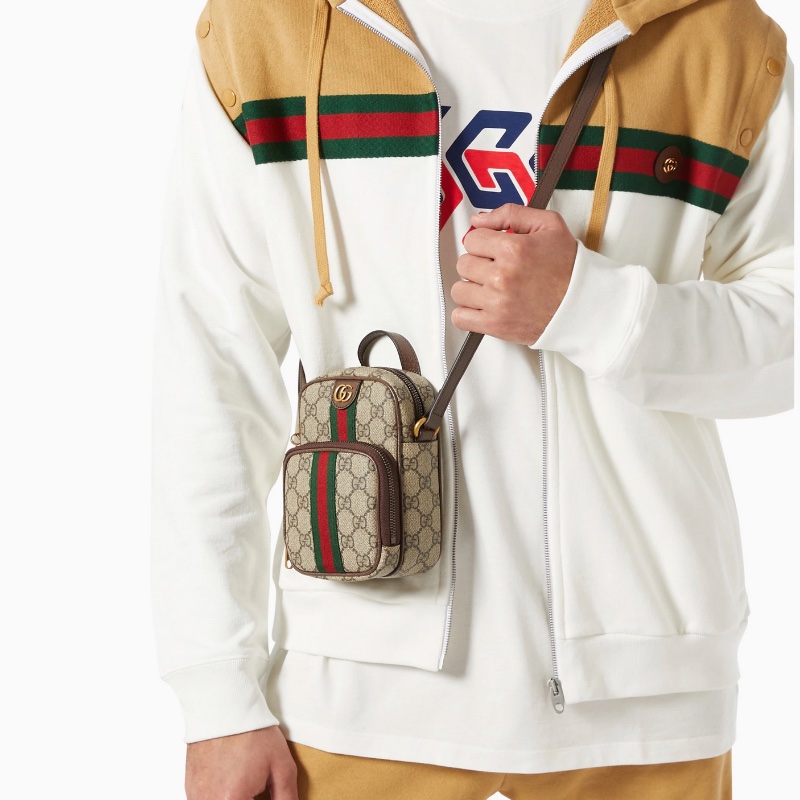 Gucci 雙G Supreme Ophidia 迷你斜背包-1