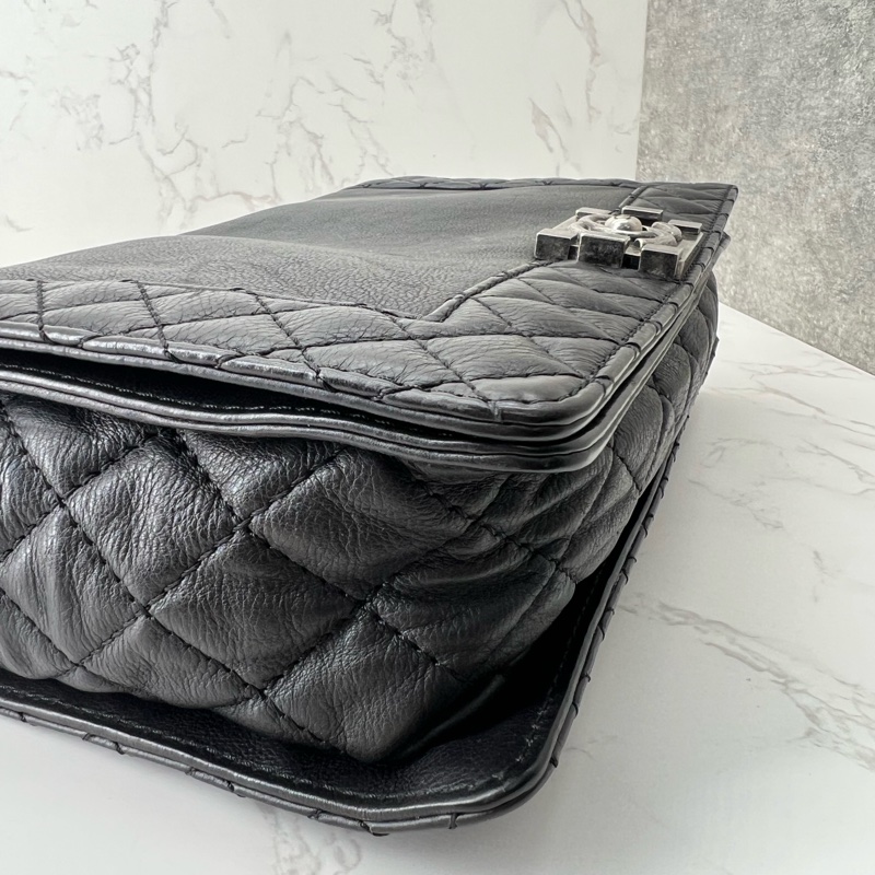 💗香緹國際精品💗 696 Chanel Leboy 黑銀 28-3