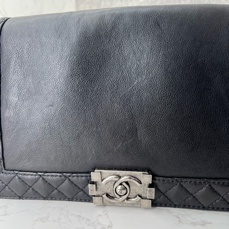 💗香緹國際精品💗 696 Chanel Leboy 黑銀 28-5