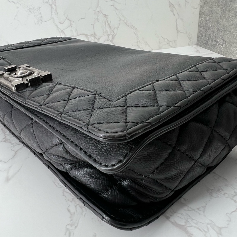 💗香緹國際精品💗 696 Chanel Leboy 黑銀 28-7