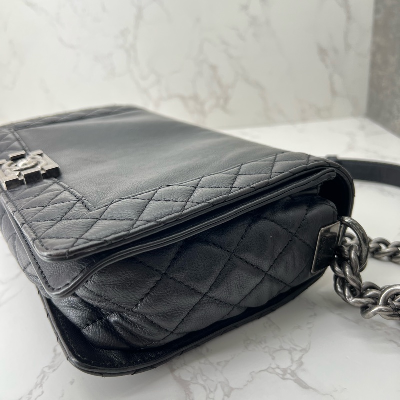 💗香緹國際精品💗 696 Chanel Leboy 黑銀 28-9