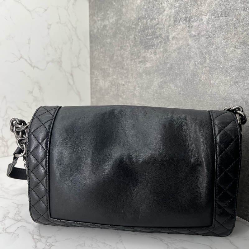 💗香緹國際精品💗 696 Chanel Leboy 黑銀 28-14