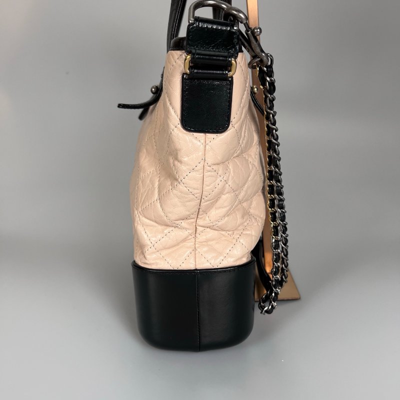CHANEL 流浪兩用托特包 粉膚 24開-3