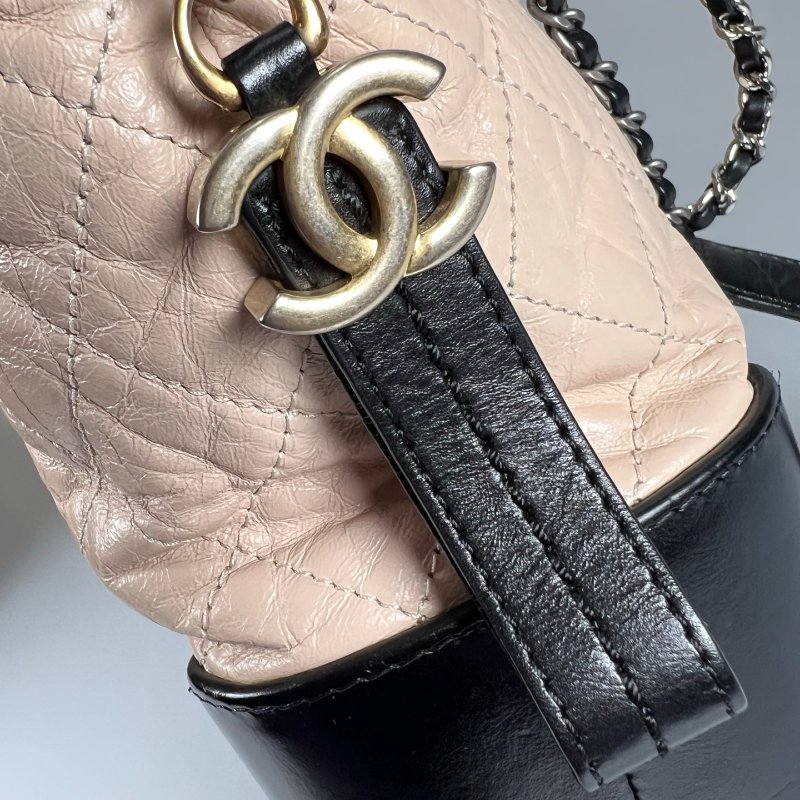 CHANEL 流浪兩用托特包 粉膚 24開-9