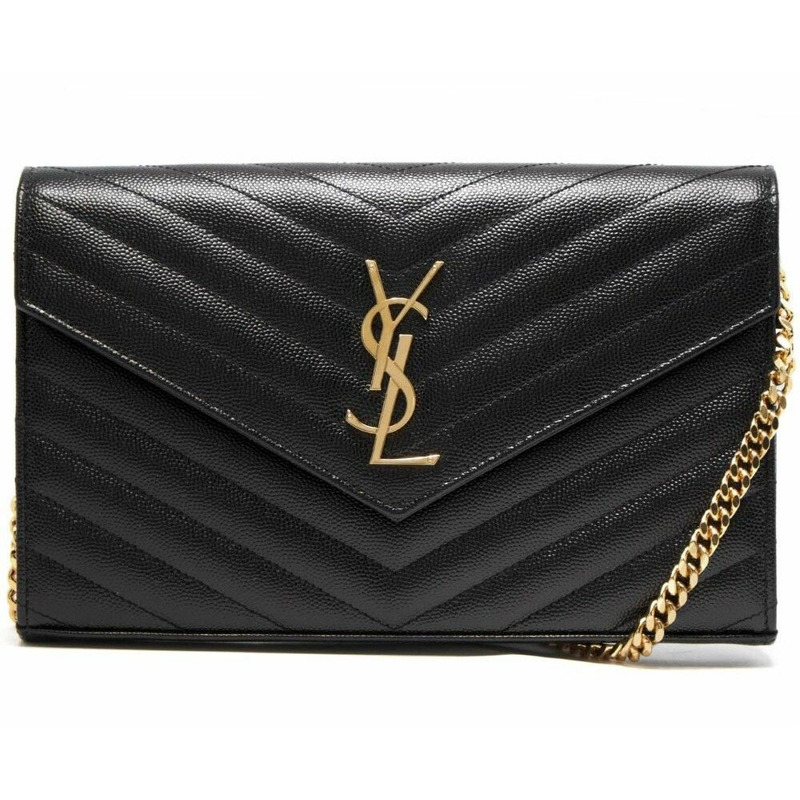 SAINT LAURENT 絎縫單肩包 BOW01 377828-8