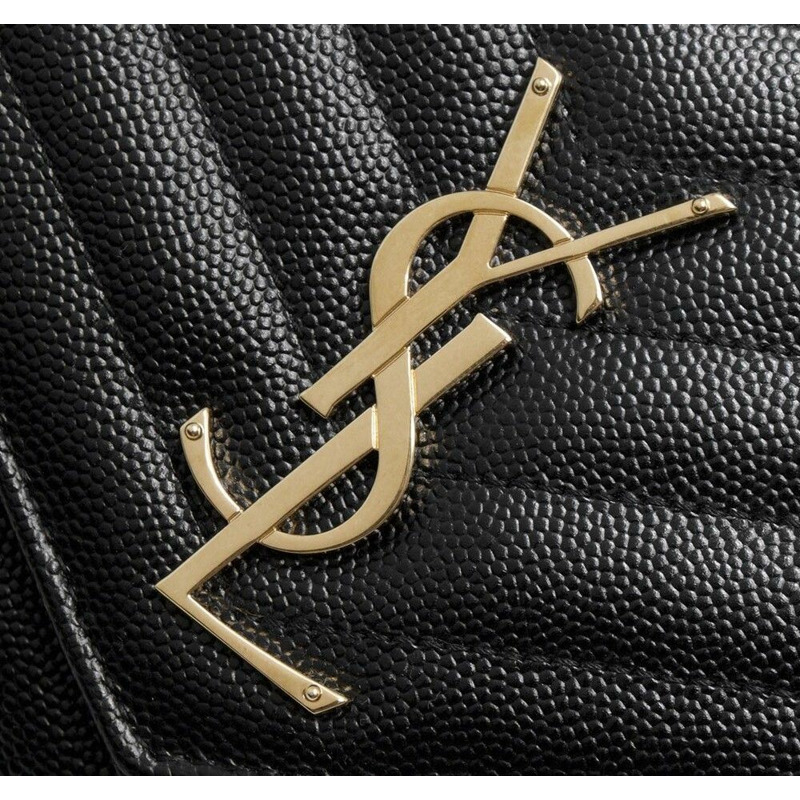 SAINT LAURENT 絎縫單肩包 BOW01 377828-14