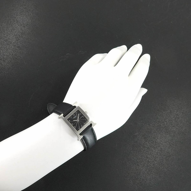 愛馬仕 H Watch Double Tour HH1 210 女士黑色石英錶-2