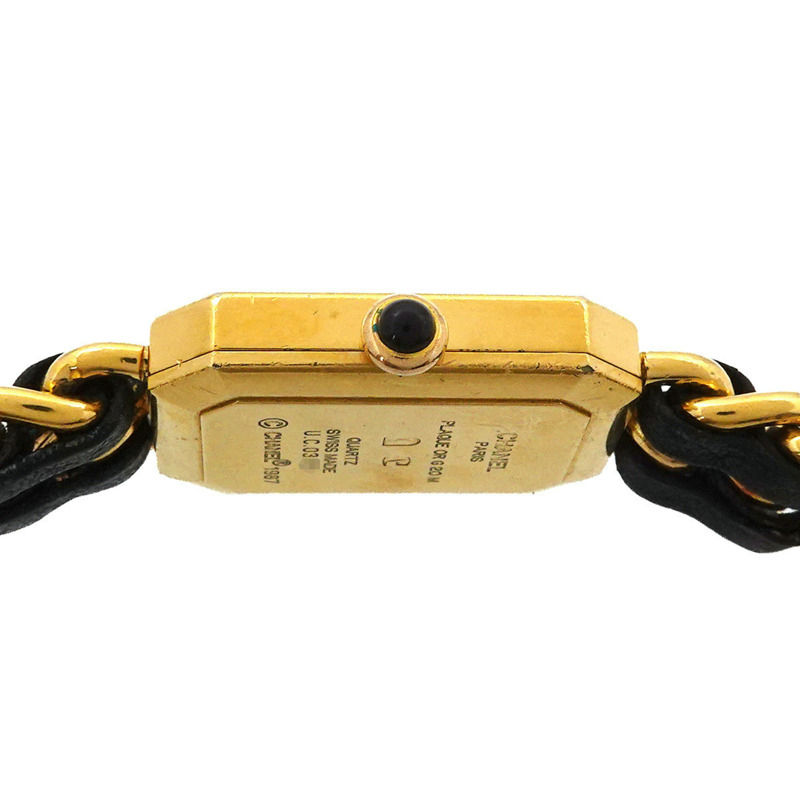 香奈兒 Premiere XL 女士腕錶 H0001 黑色和金色石英錶-4