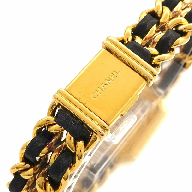 香奈兒 Premiere XL 女士腕錶 H0001 黑色和金色石英錶-5