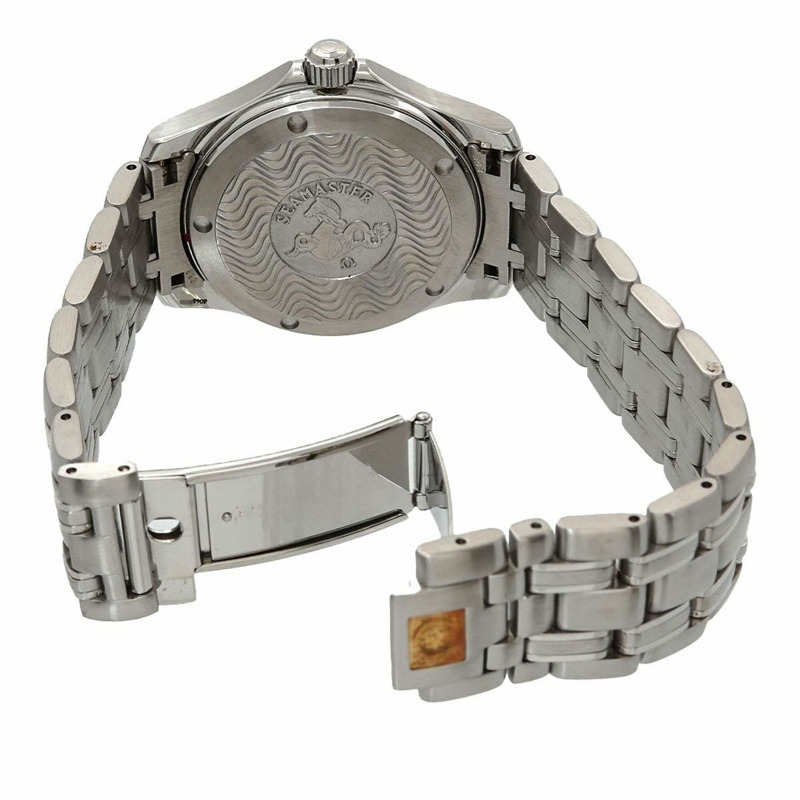 歐米茄海馬系列120公尺防水男士腕錶 2501 81，附日期顯示，海軍藍錶盤，自動機械錶-4