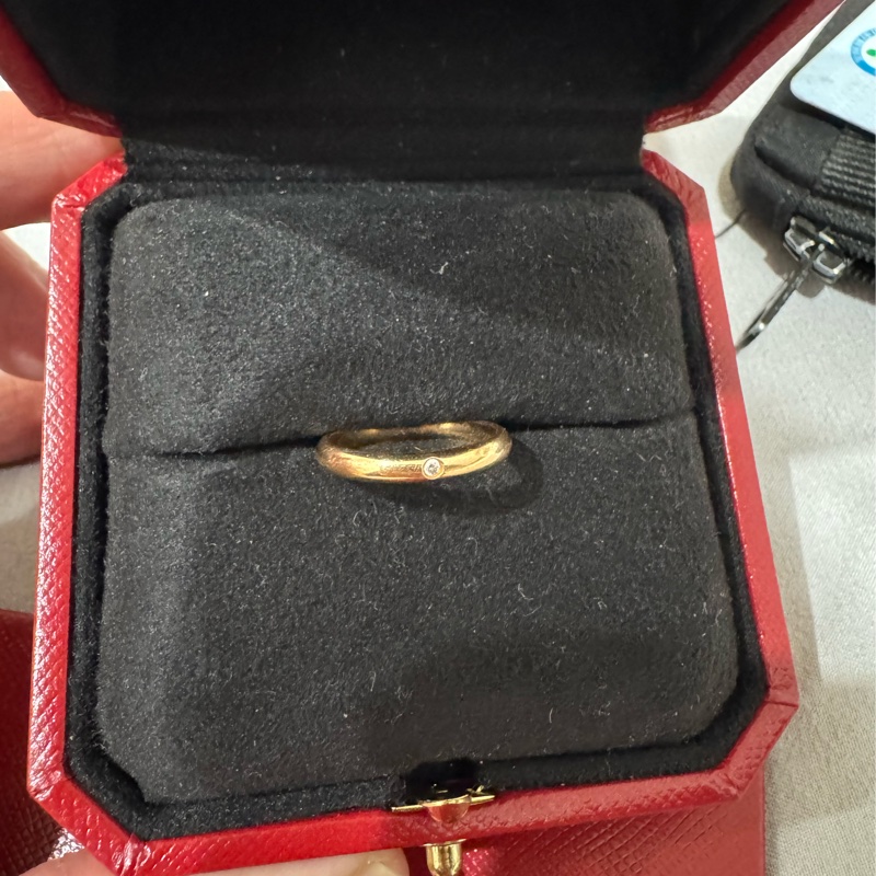 Cartier 卡地亞18k金，鑽石戒圍48-4