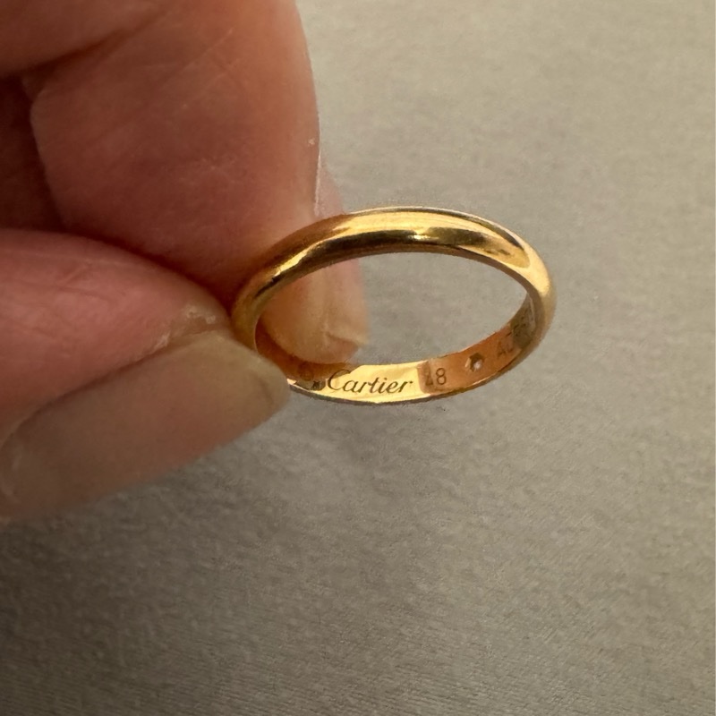 Cartier 卡地亞18k金，鑽石戒圍48-11