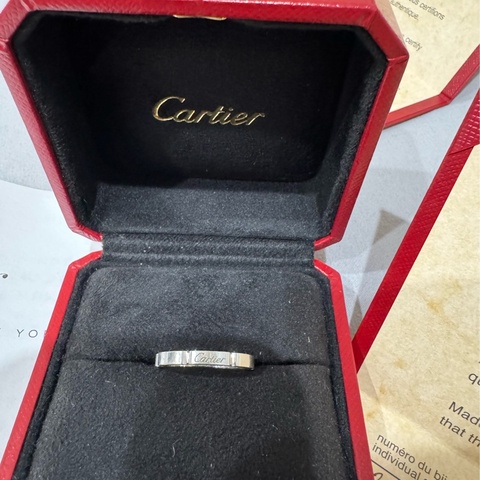 Cartier 卡地亞18k金，戒圍54