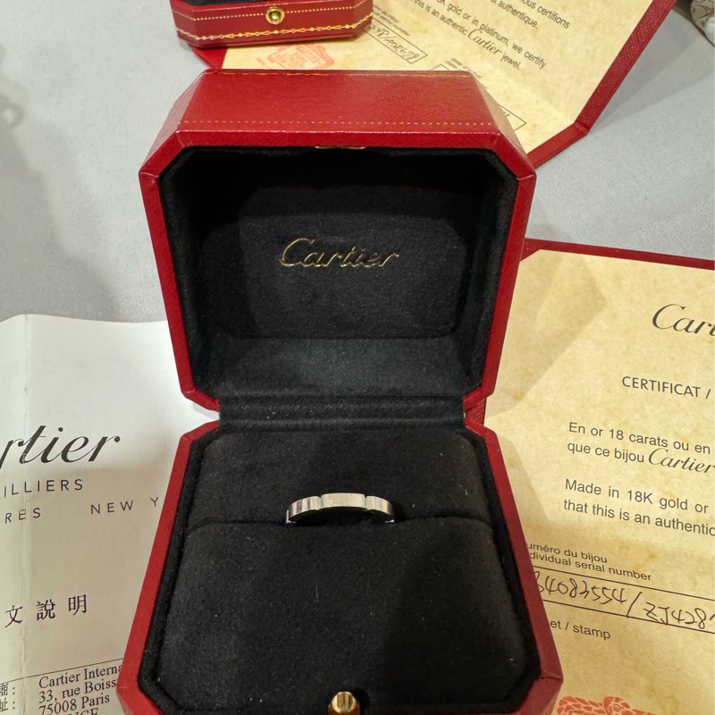 Cartier 卡地亞18k金，戒圍54-1