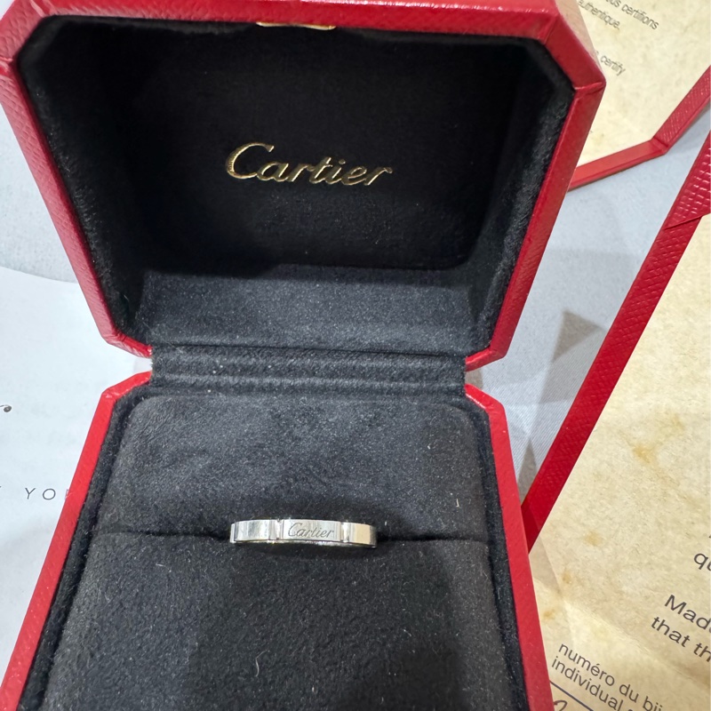 Cartier 卡地亞18k金，戒圍54-9