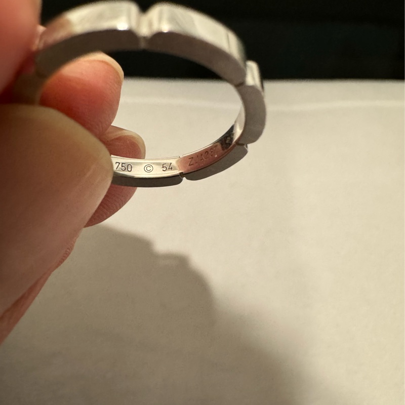 Cartier 卡地亞18k金，戒圍54-10
