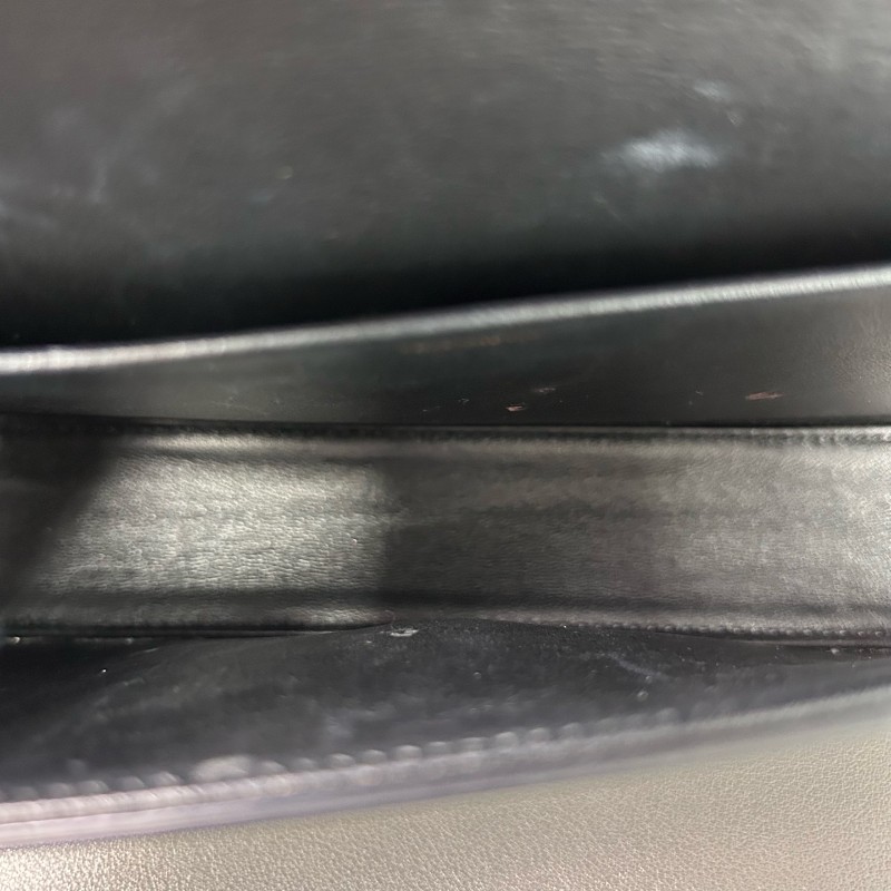 CELINE Triomphe 凱旋門黑色按扣金色金屬鏈條肩帶 亮澤光面牛皮革-7