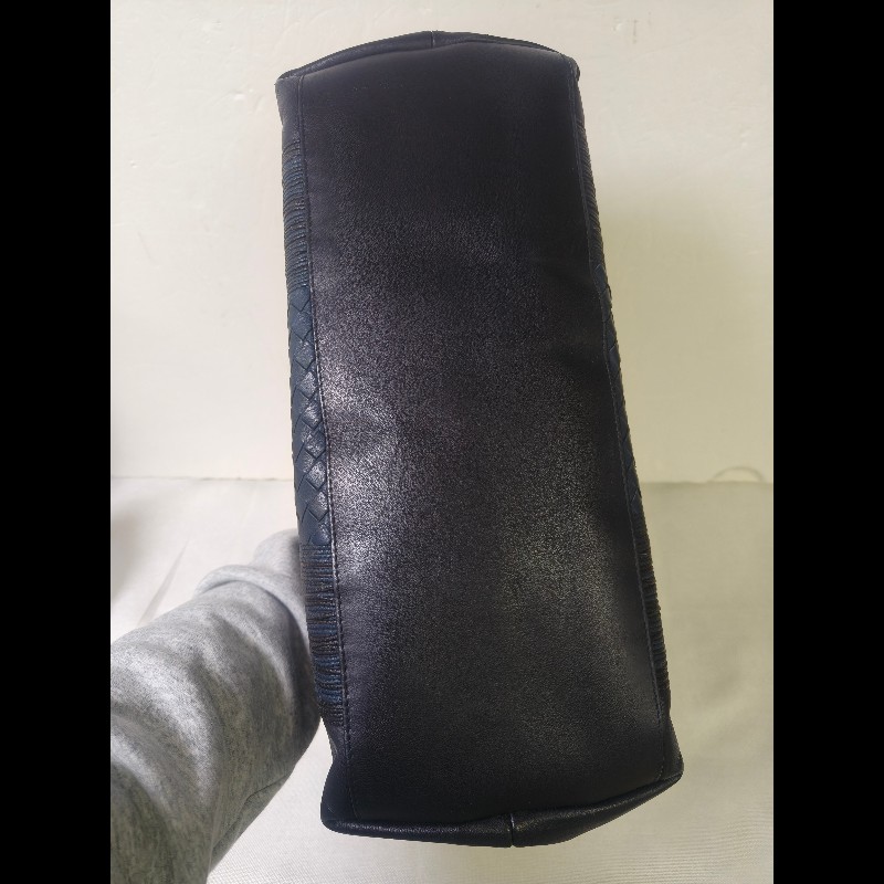 🔥年終狂降🔥【限時降價只到12/31（原25,800）】㊣✨Bottega Veneta  ✨寶緹嘉 BV 小牛皮 深藍 編織 拼接 手提包 托特包 文件包 媽媽包/二手包/二手精品/保證正品🌳二手樹屋🌳-6