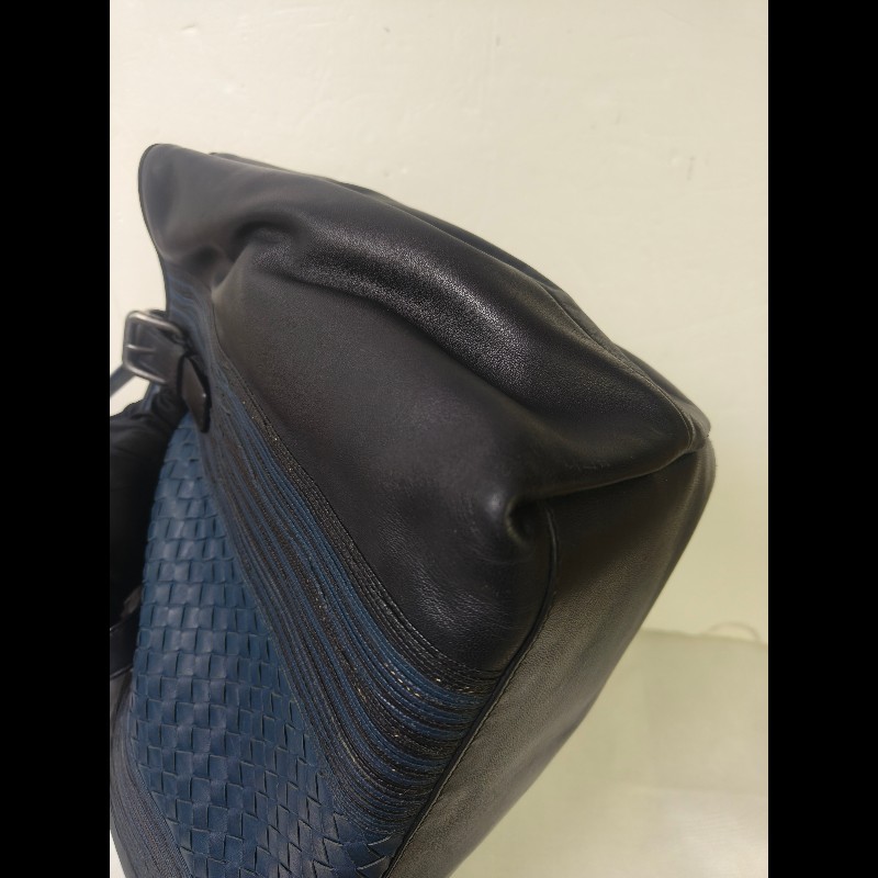 🔥年終狂降🔥【限時降價只到12/31（原25,800）】㊣✨Bottega Veneta  ✨寶緹嘉 BV 小牛皮 深藍 編織 拼接 手提包 托特包 文件包 媽媽包/二手包/二手精品/保證正品🌳二手樹屋🌳-7