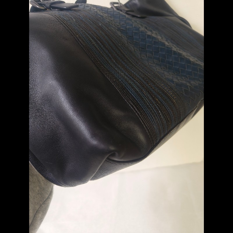 🔥年終狂降🔥【限時降價只到12/31（原25,800）】㊣✨Bottega Veneta  ✨寶緹嘉 BV 小牛皮 深藍 編織 拼接 手提包 托特包 文件包 媽媽包/二手包/二手精品/保證正品🌳二手樹屋🌳-9