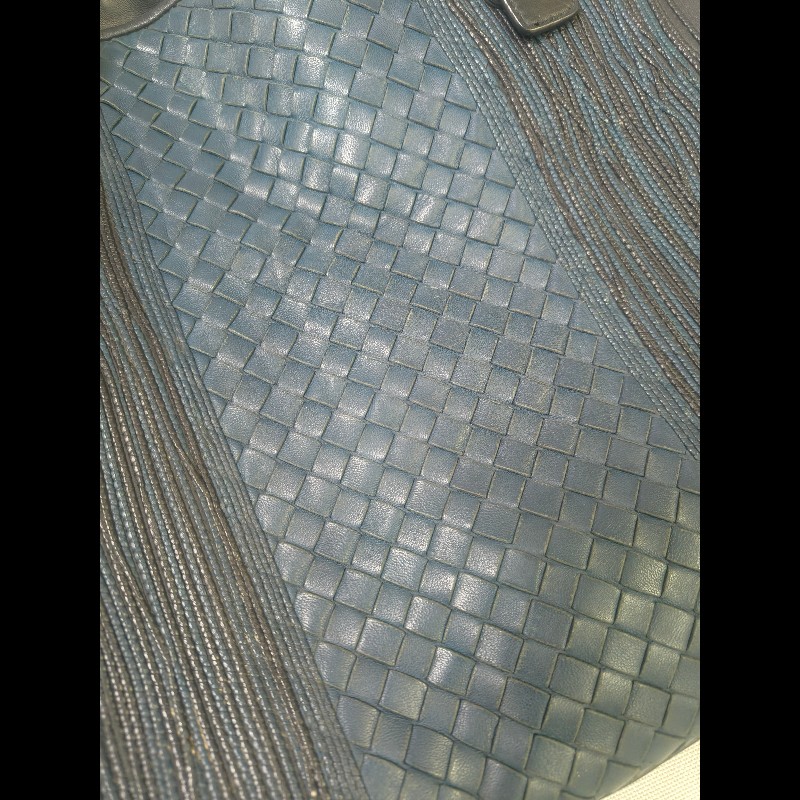 🔥年終狂降🔥【限時降價只到12/31（原25,800）】㊣✨Bottega Veneta  ✨寶緹嘉 BV 小牛皮 深藍 編織 拼接 手提包 托特包 文件包 媽媽包/二手包/二手精品/保證正品🌳二手樹屋🌳-15