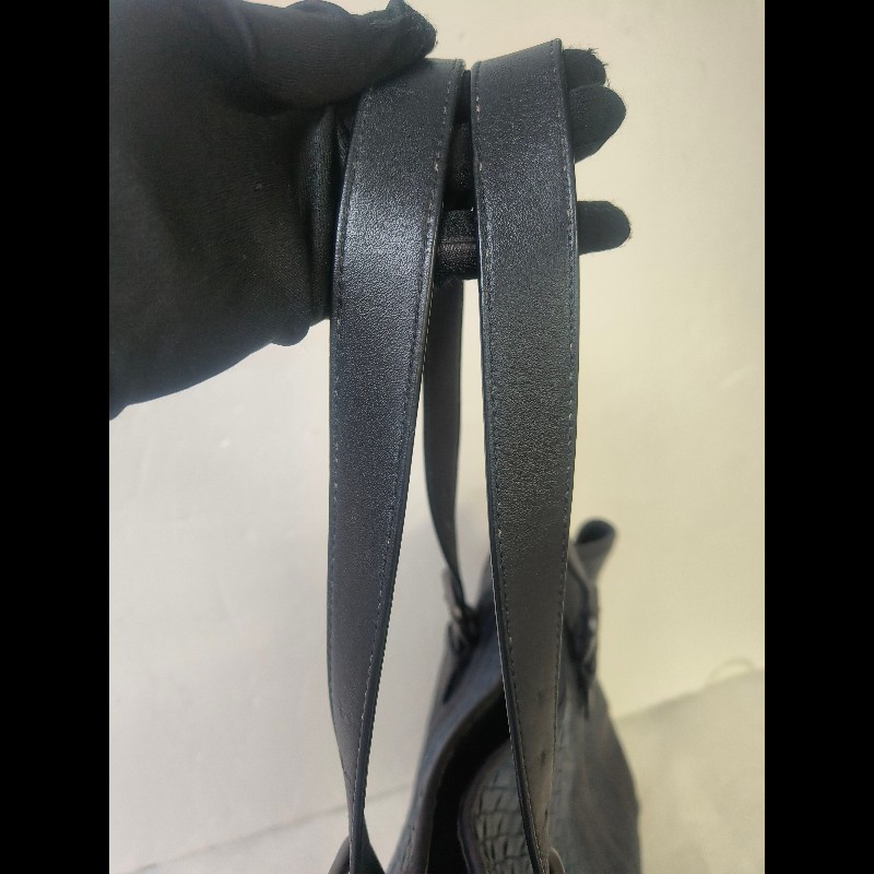 🔥年終狂降🔥【限時降價只到12/31（原25,800）】㊣✨Bottega Veneta  ✨寶緹嘉 BV 小牛皮 深藍 編織 拼接 手提包 托特包 文件包 媽媽包/二手包/二手精品/保證正品🌳二手樹屋🌳-27