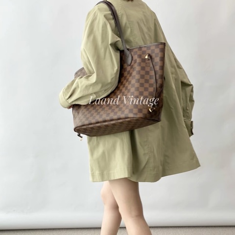 🤎路易威登通勤包LV咖啡色棋盤格neverfull MM托特包N41358