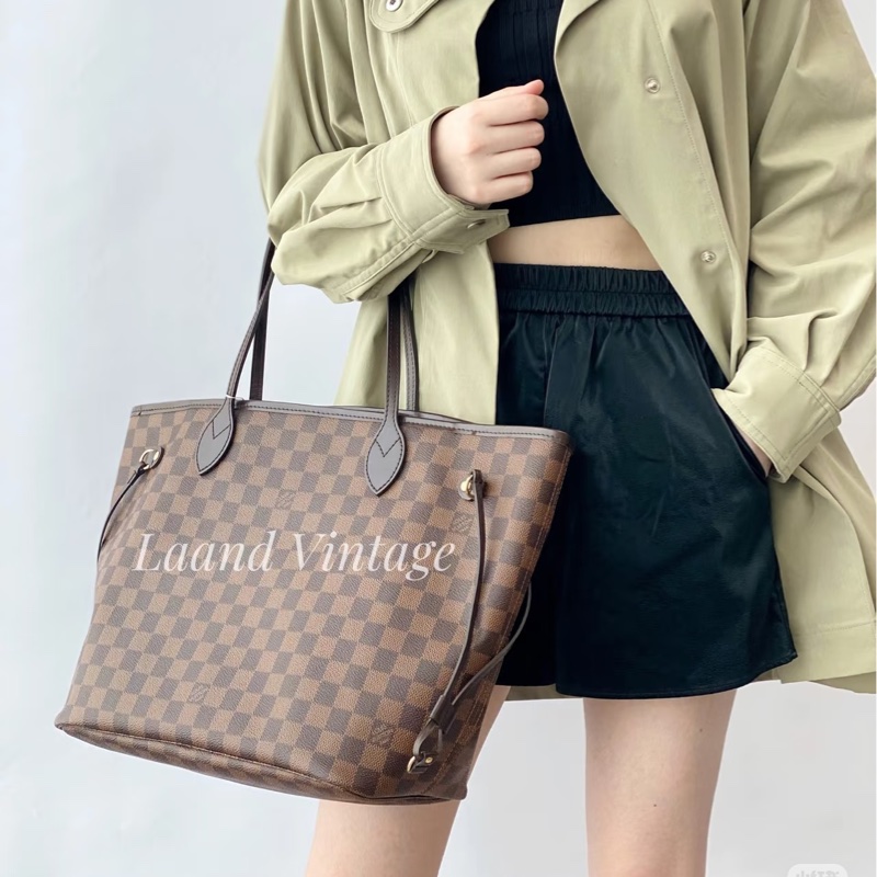 🤎路易威登通勤包LV咖啡色棋盤格neverfull MM托特包N41358-1