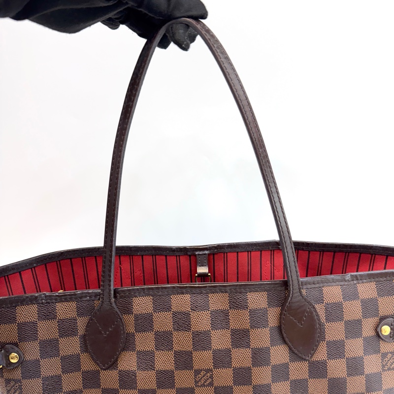 🤎路易威登通勤包LV咖啡色棋盤格neverfull MM托特包N41358-25