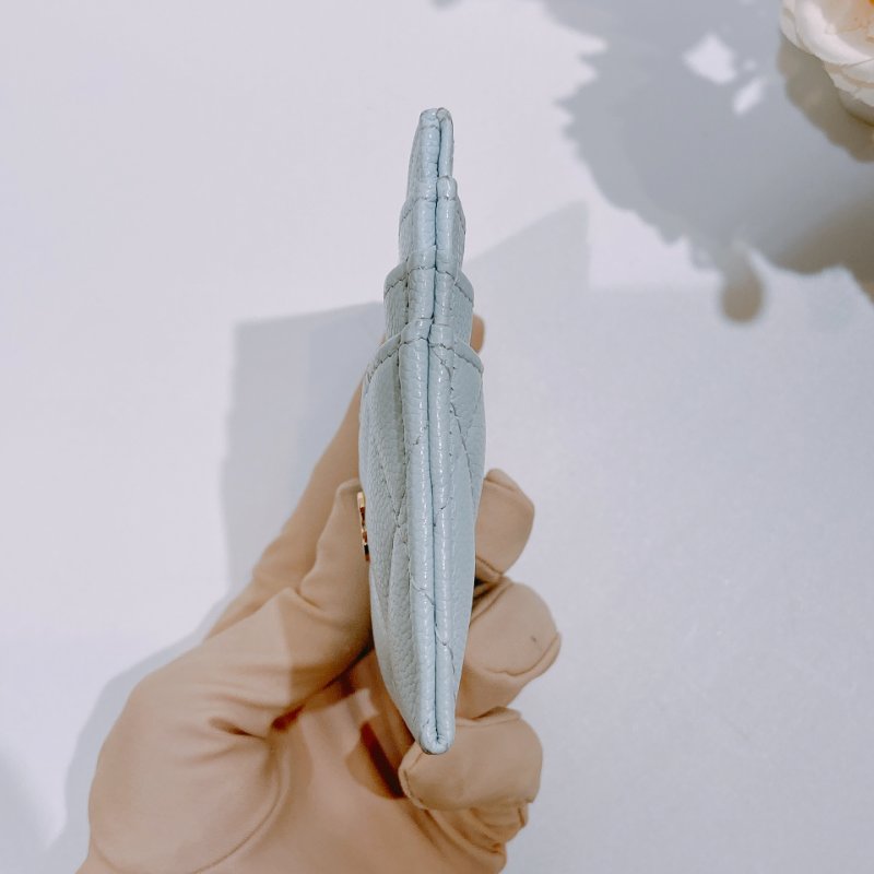 TW4603 Chanel 香奈兒 糖果藍 新版本 卡片套 Card Holder Caviar Baby Blue x GHW-3