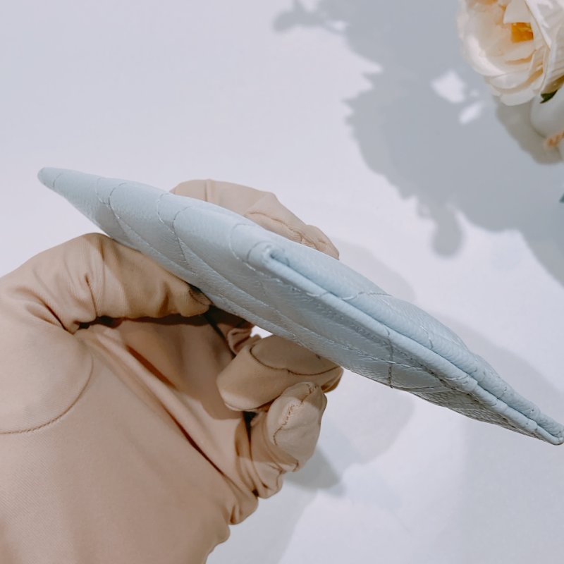 TW4603 Chanel 香奈兒 糖果藍 新版本 卡片套 Card Holder Caviar Baby Blue x GHW-6